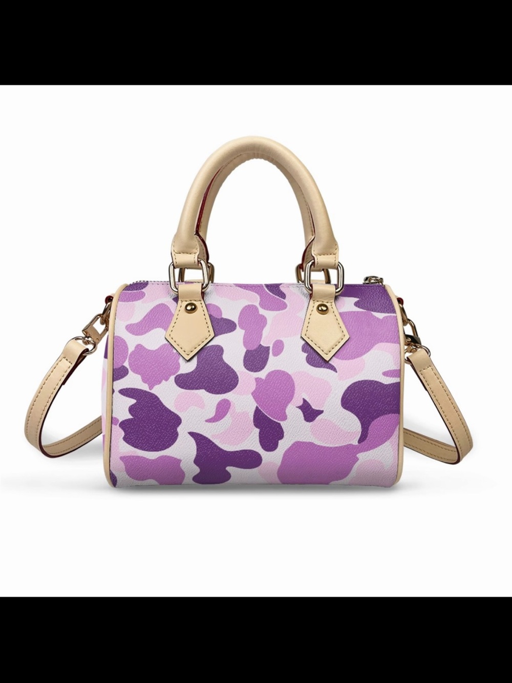 Camo Pattern Satchel Handbag - Unbranded